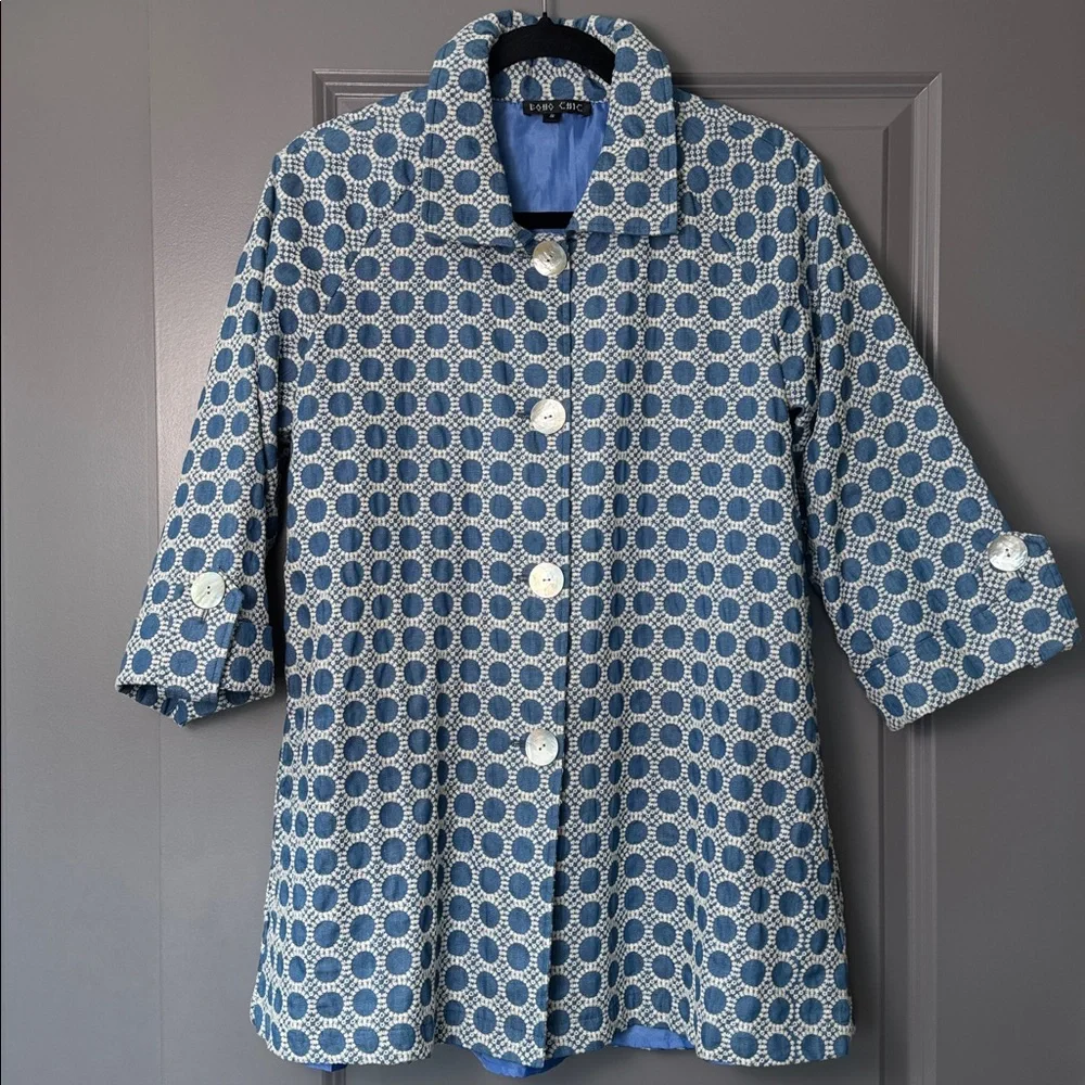 BOHO CHIC Retro Patterned Women's Blazer
